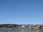 SX01550 Man flying three kites on Tramore beach.jpg